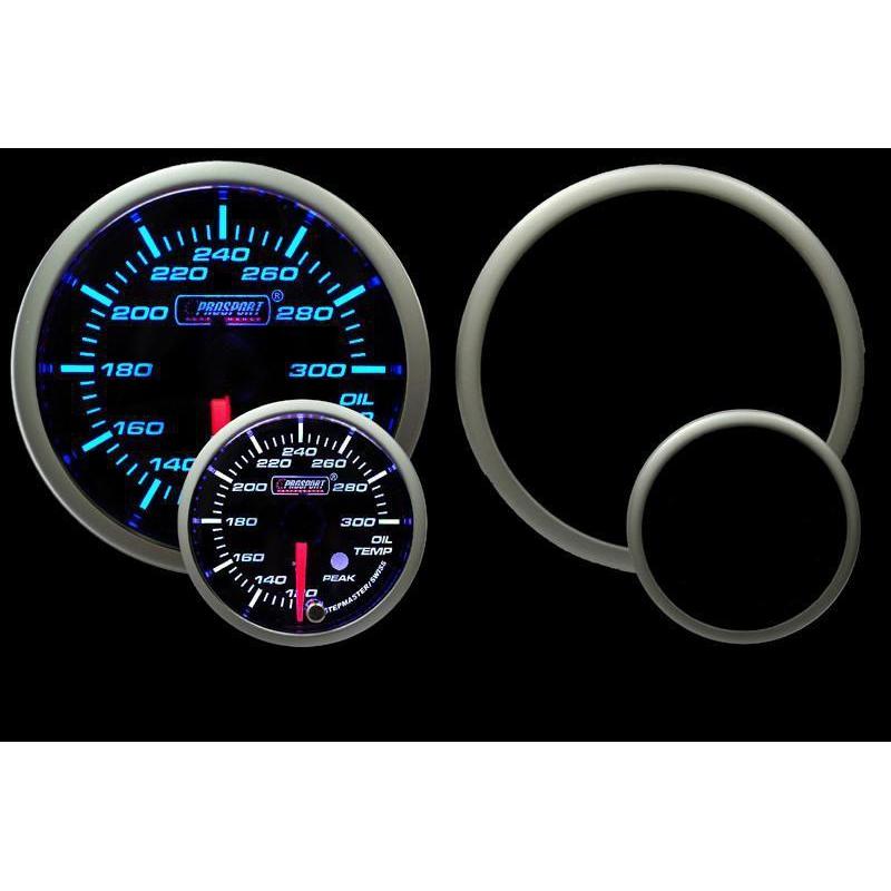 Prosport Premium Series 52mm Oil Temperature Gauge - Blue/White - Universal