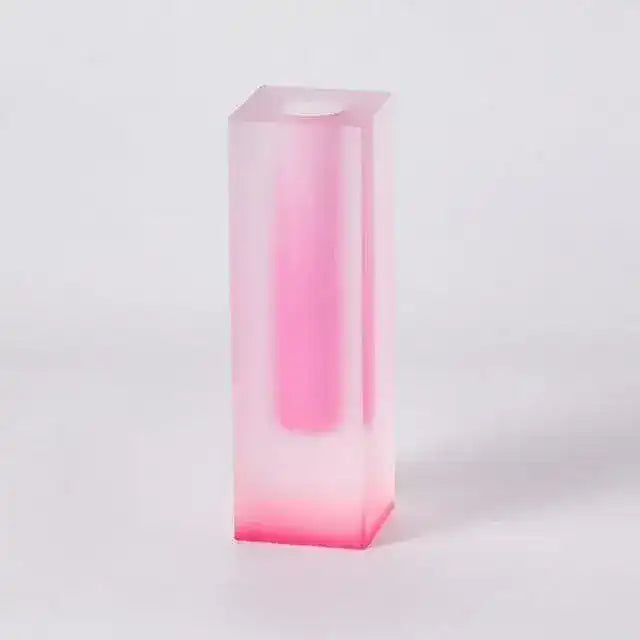 Rainbow Pillar Glass Bud Vase - MAIA HOMES