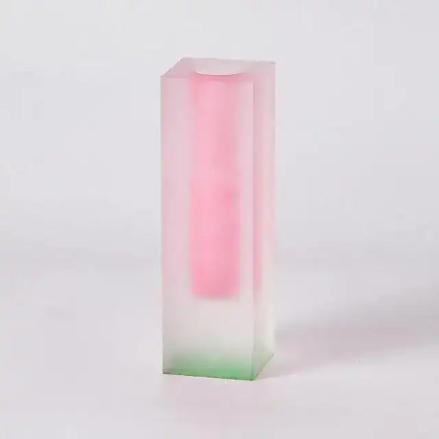 Rainbow Pillar Glass Bud Vase - MAIA HOMES