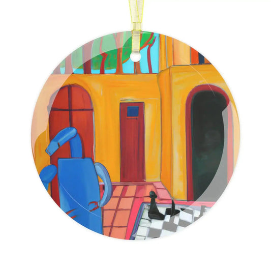Robot Playing Chess Glass Ornament - MAIA HOMES