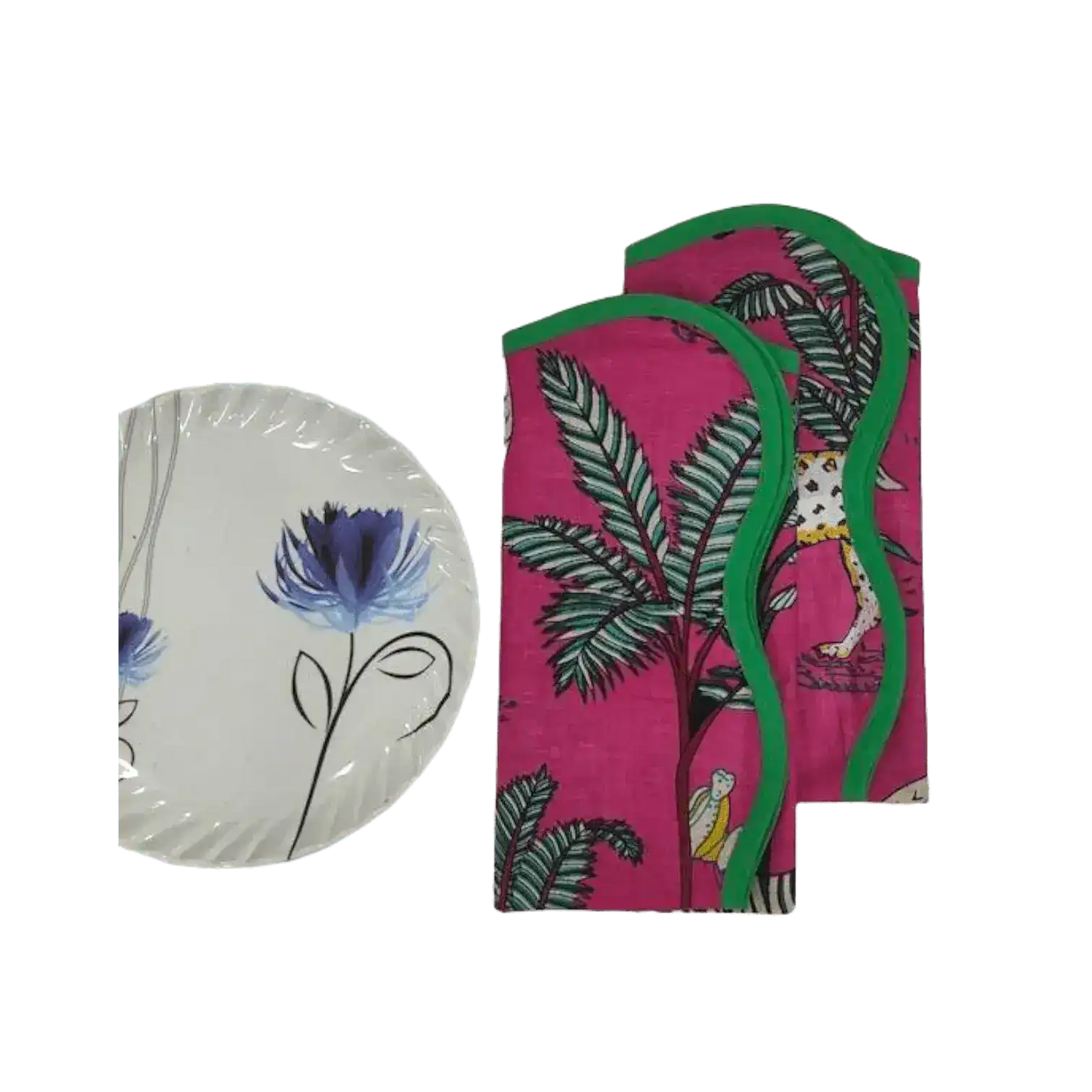 Safari Scalloped Cotton Napkins