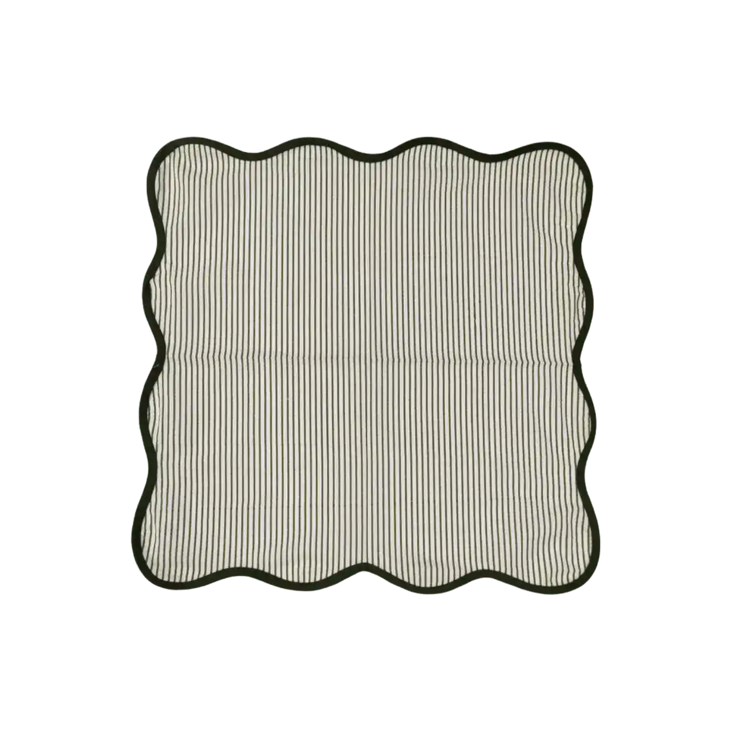 Scallop Striped Square Cotton Napkins