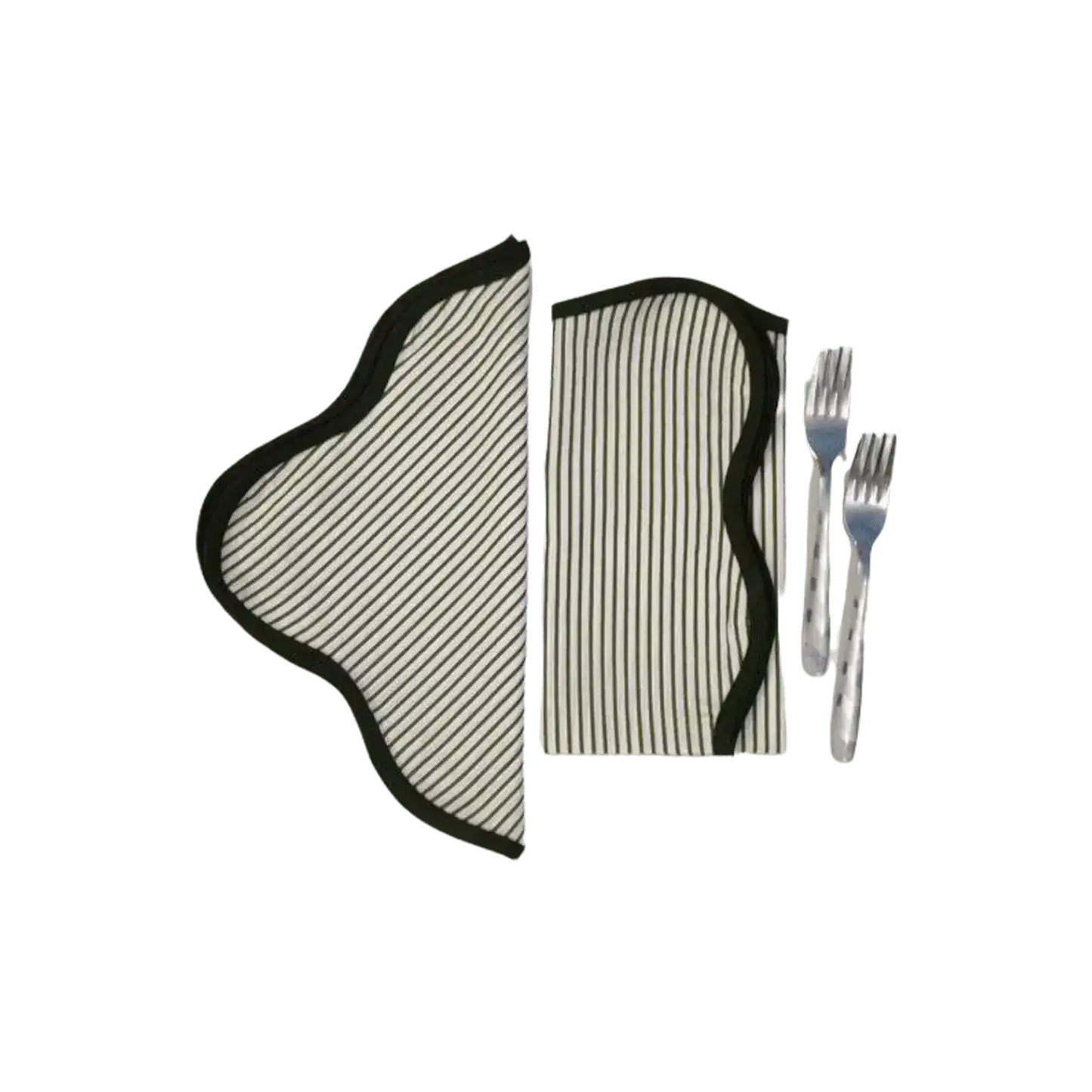 Scallop Striped Square Cotton Napkins