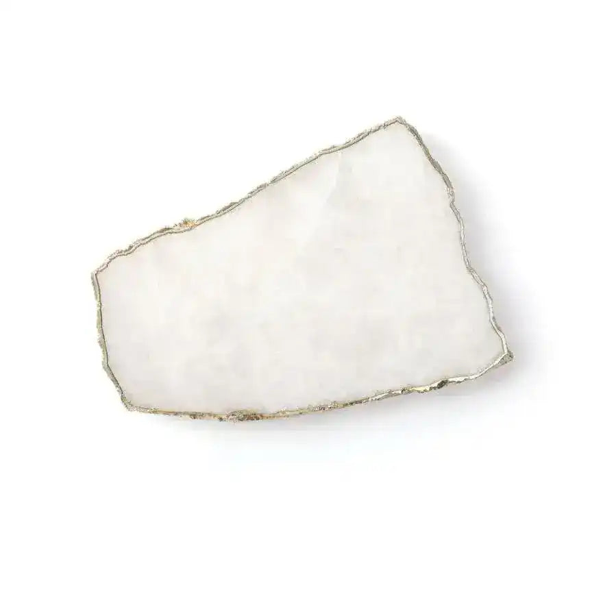 Serein Decor Agate Cheese Board with Gold Trim