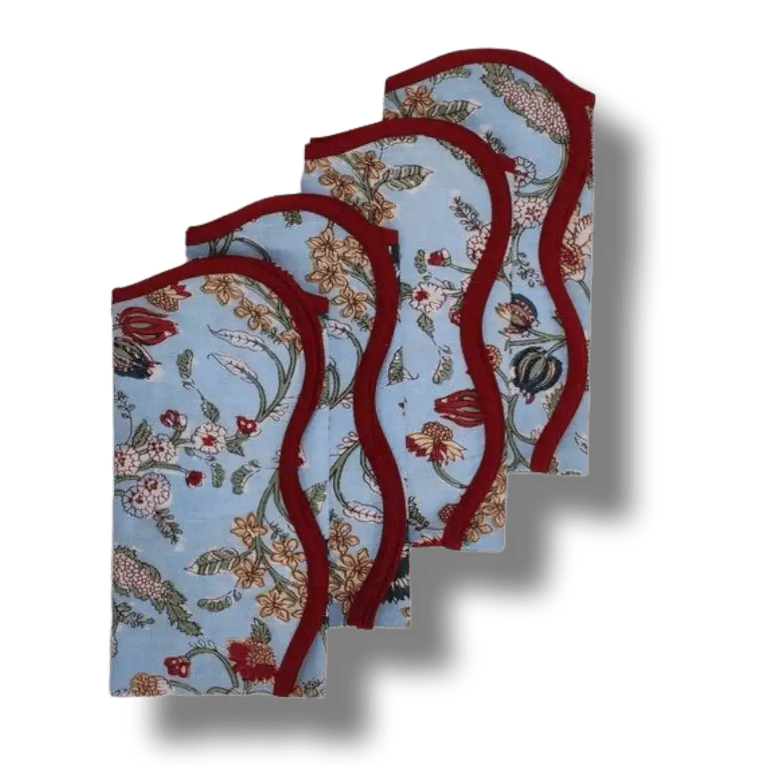 Skyer Hand Block Printed Cotton Napkins - MAIA HOMES