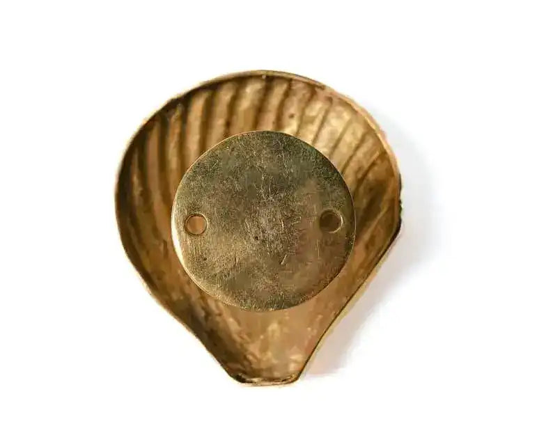 Solid Brass Clam Shell Shaped Wall Hanging Hook