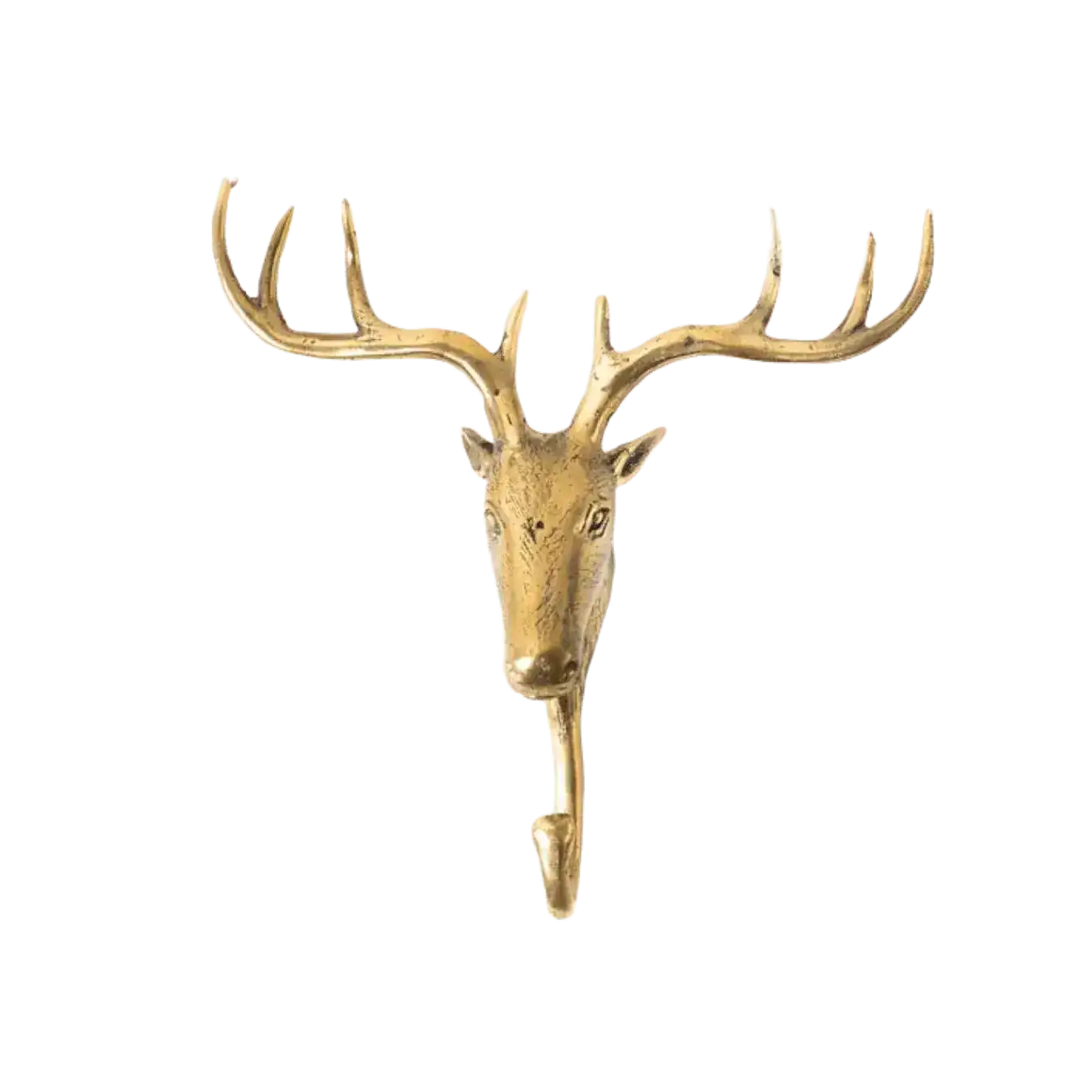 Solid Brass Deer Head Wall Hook - MAIA HOMES