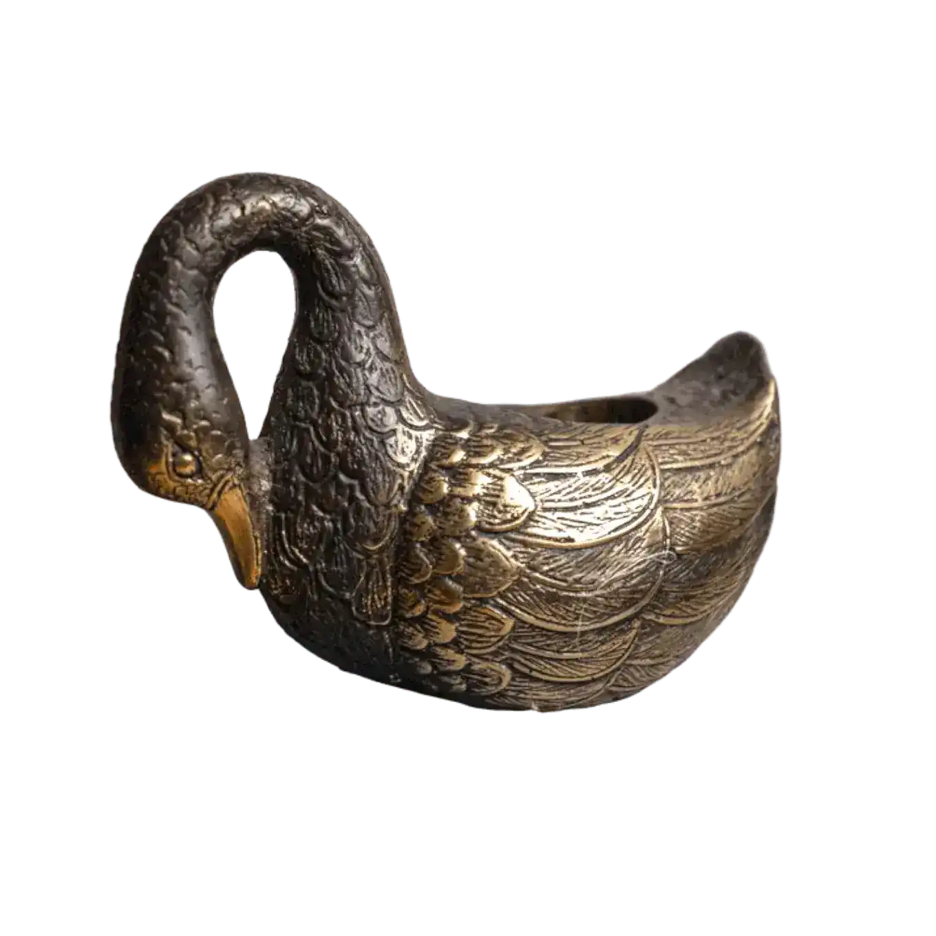 Solid Brass Duck Astray Candle Holder