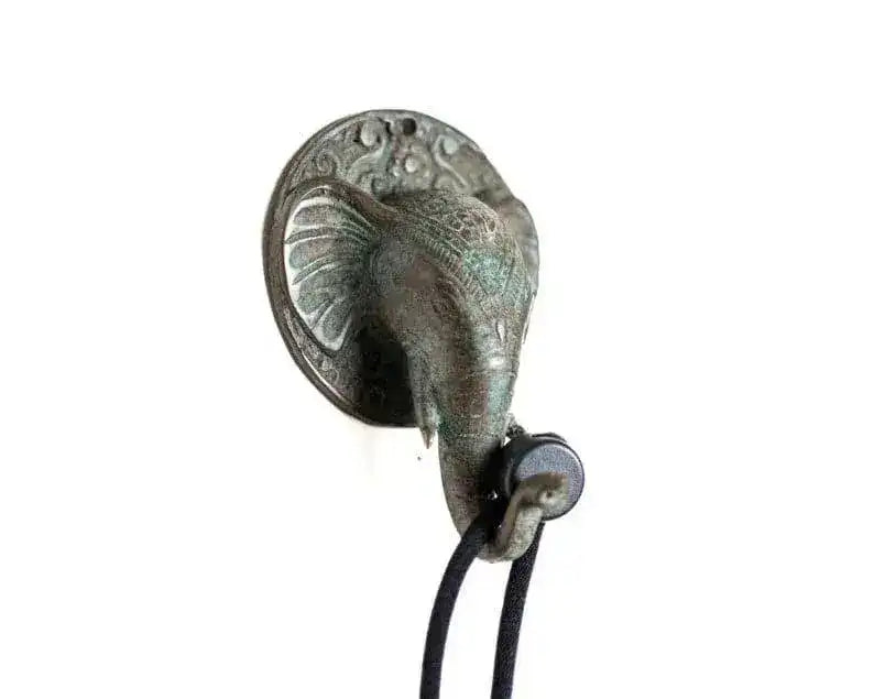 Solid Brass Elephant Head Wall Hook - MAIA HOMES