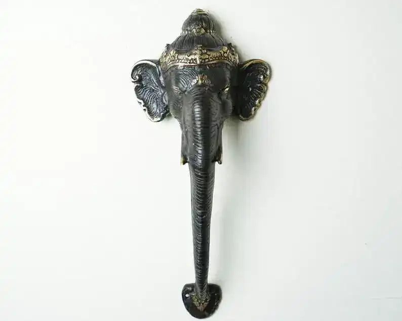 Solid Brass Ganesha Door Handle