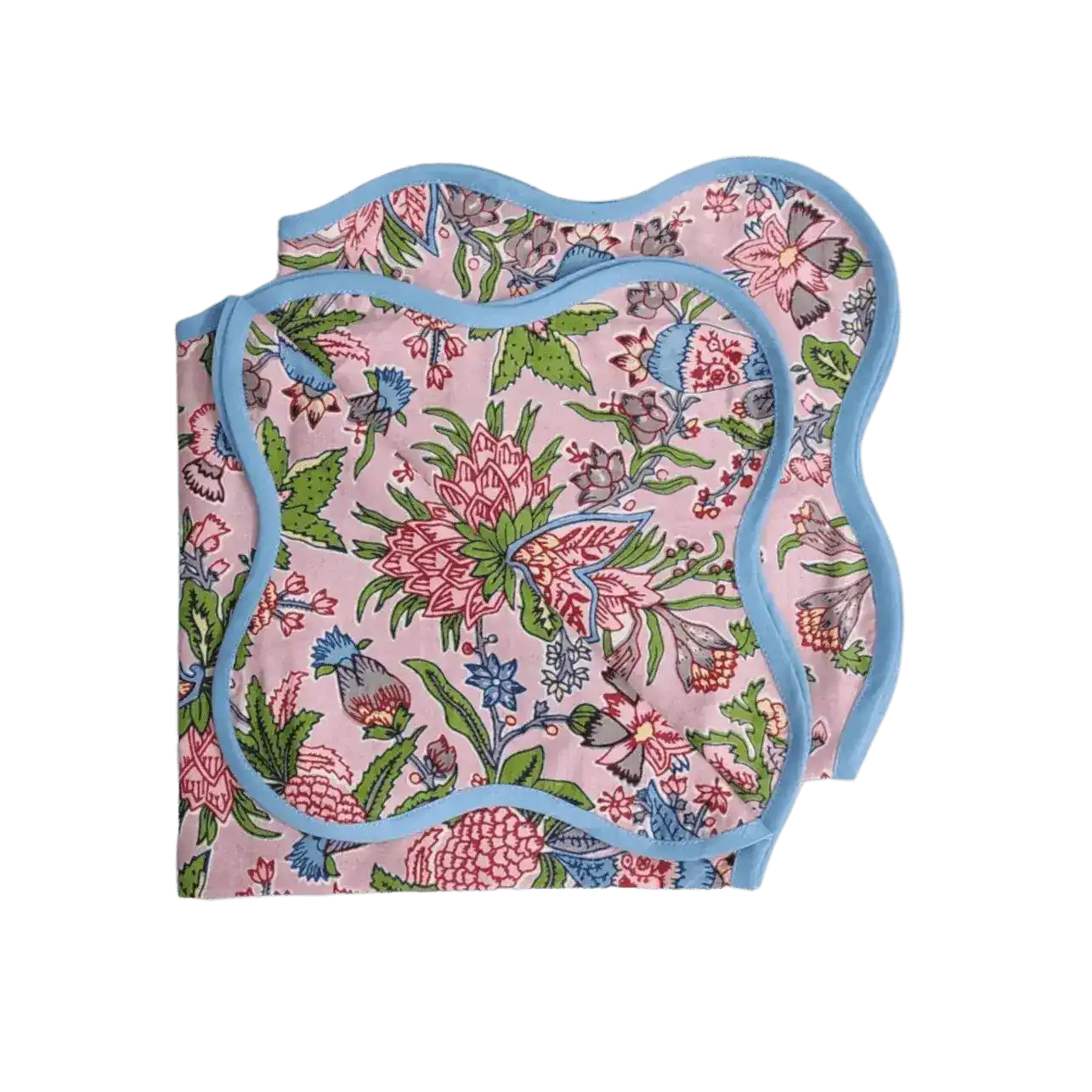 Spring Time Pink Scalloped Cotton Napkins