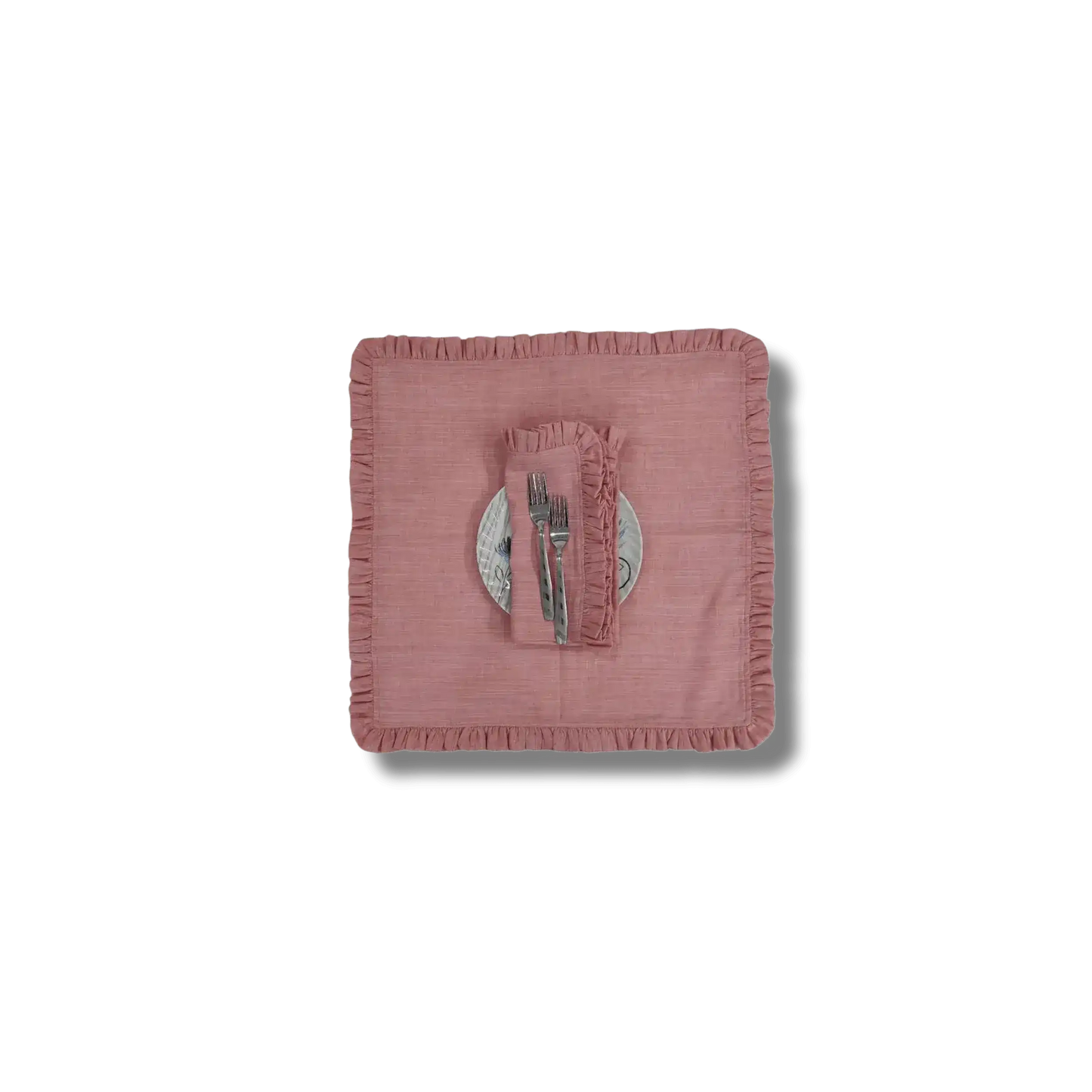 Square Linen Ruffle Napkins
