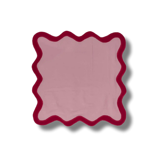 Square Scalloped Linens Napkins - MAIA HOMES