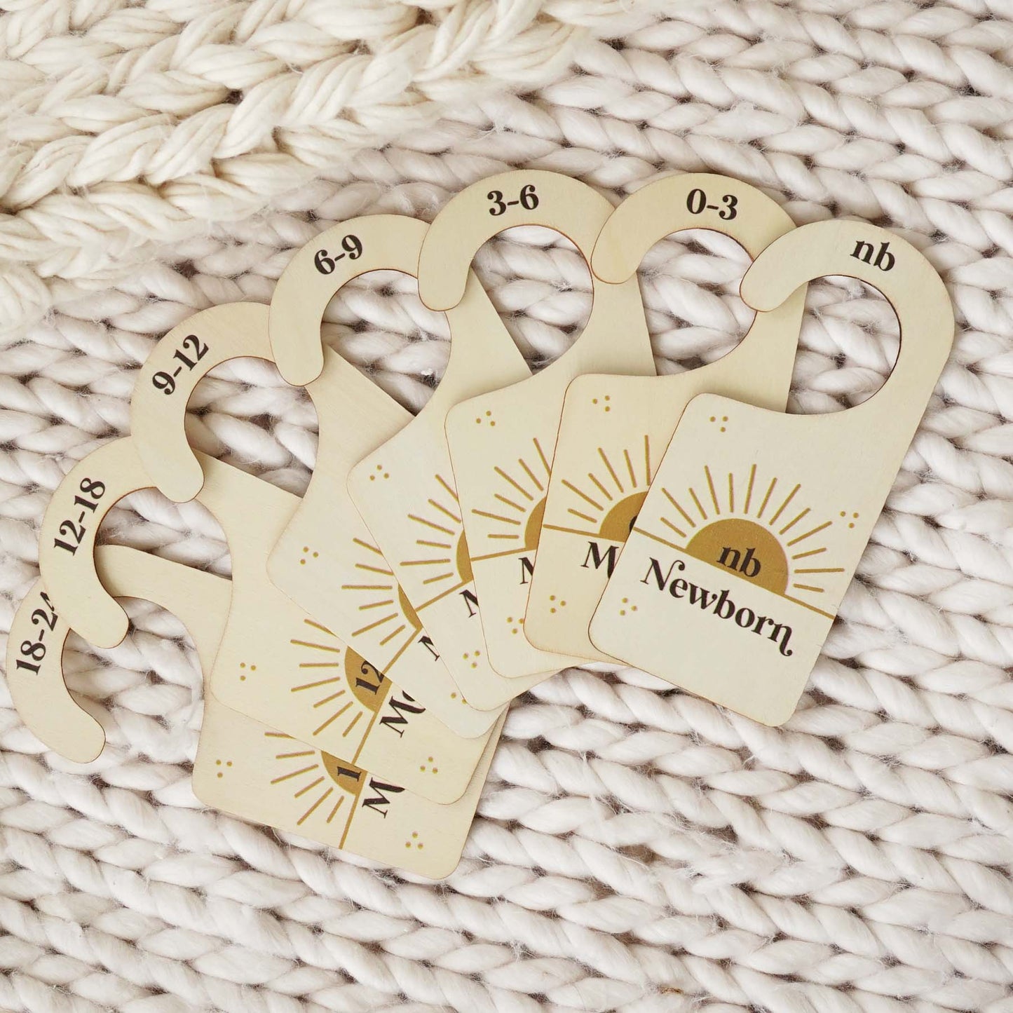 Wooden Nursery Closet Dividers | Sun