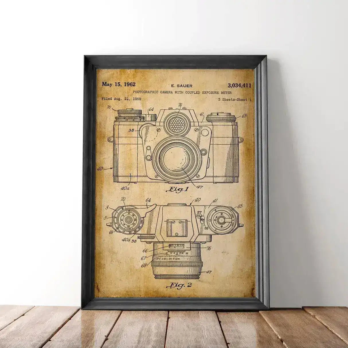 Vintage Camera Patent Poster Print