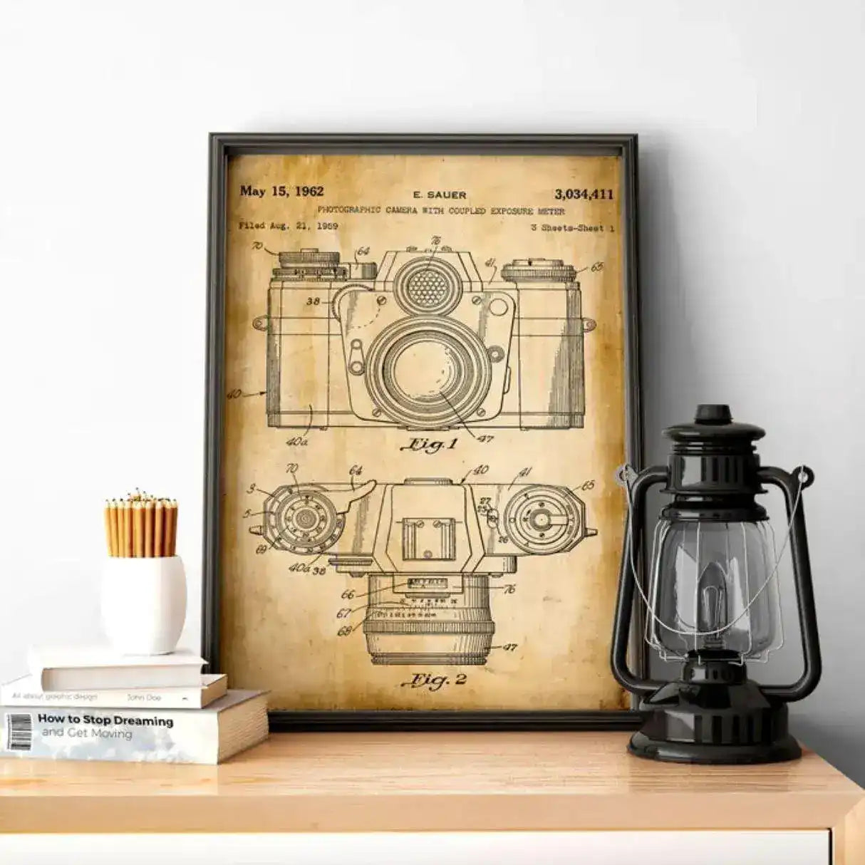 Vintage Camera Patent Poster Print