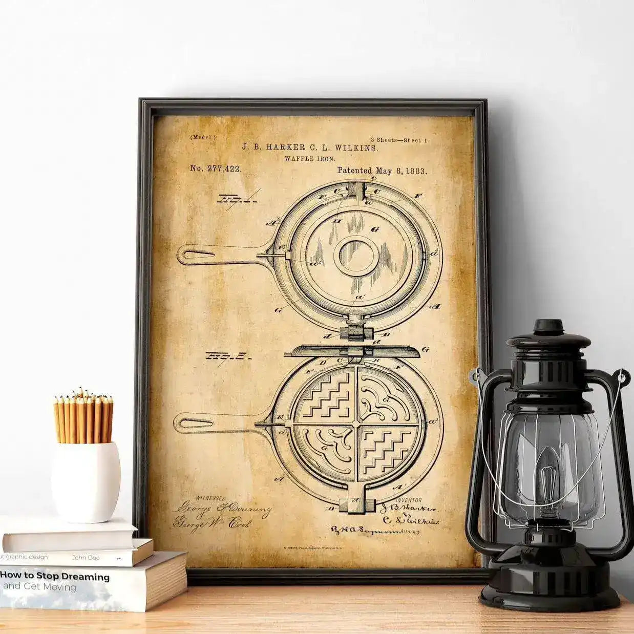 Waffle Iron Vintage Patent Prints