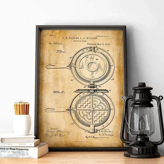 Waffle Iron Vintage Patent Prints