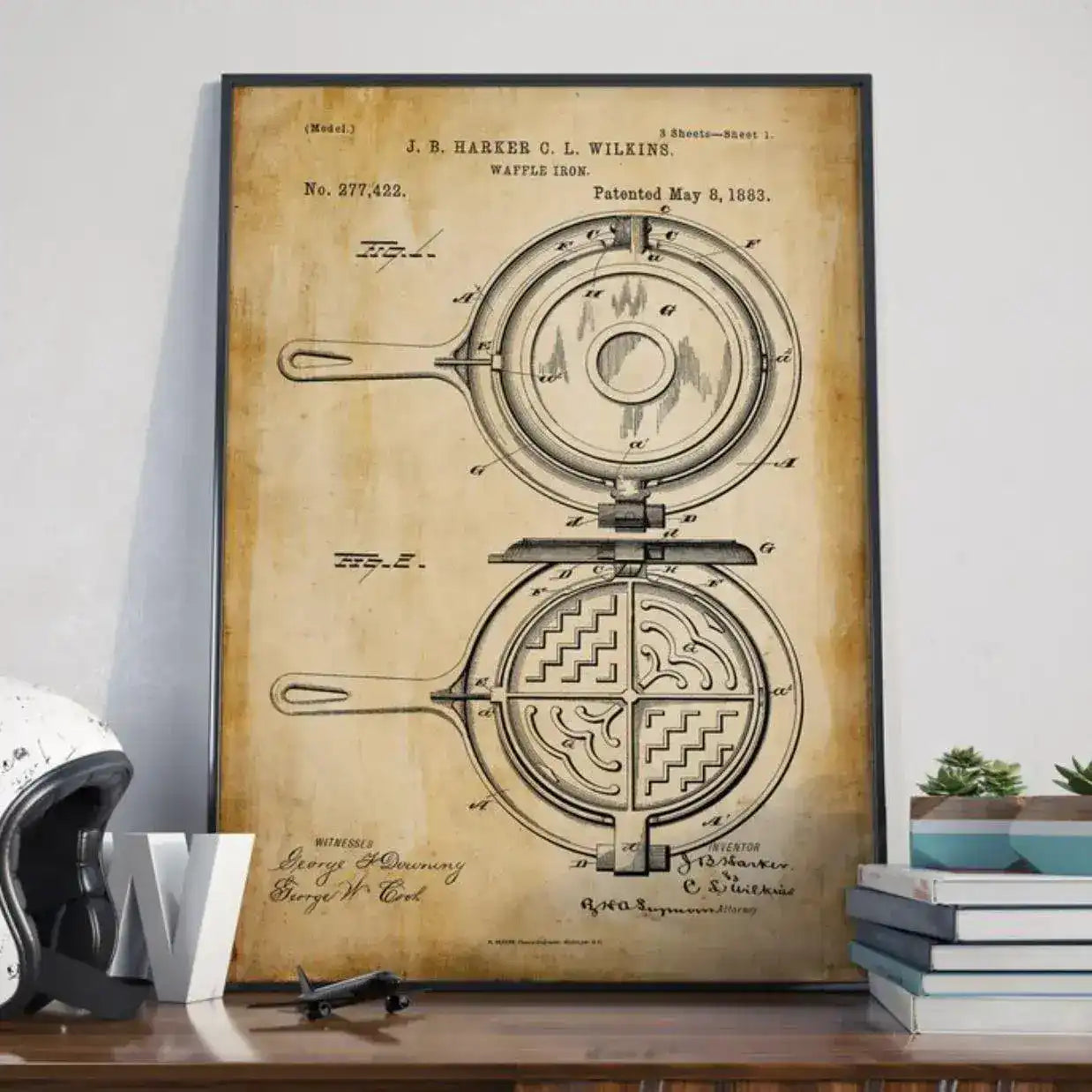 Waffle Iron Vintage Patent Prints